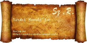 Szuhi Renáta névjegykártya