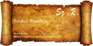 Szuhi Renáta névjegykártya